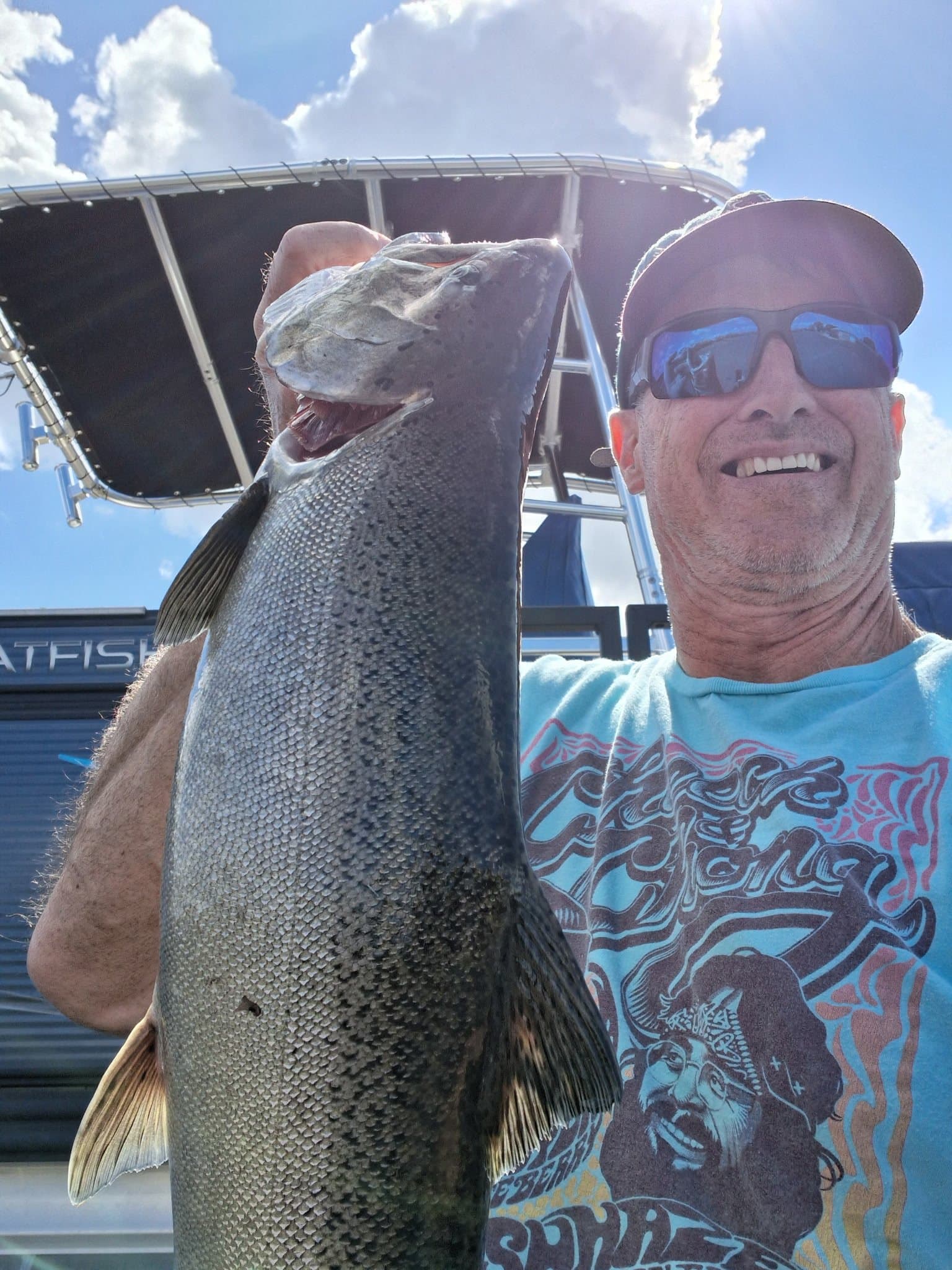 Captain Ken Clark with a large fish